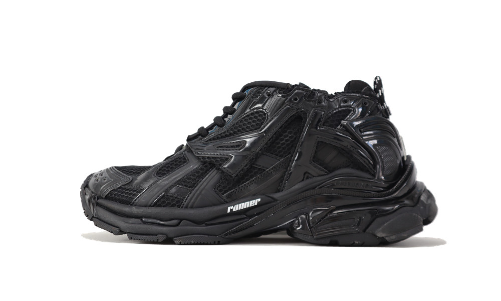 BALENCIAGA ‘RUNNER Black mesh and...