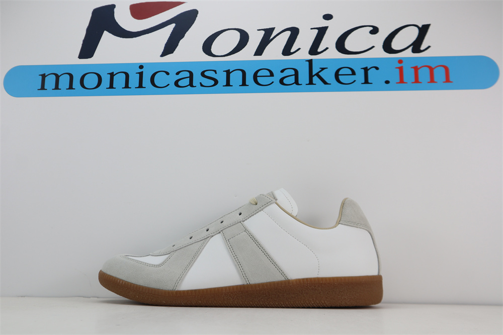 MAISON MARGIELA REPLICA LOW TOP CALF SKIN WHITE/GREY MAISON MARGIELA REPLICA LOW TOP CALF SKIN WHITE/GREY