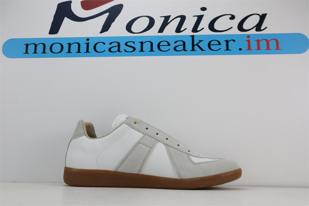 MAISON MARGIELA REPLICA LOW TOP CALF SKIN WHITE/GREY MAISON MARGIELA REPLICA LOW TOP CALF SKIN WHITE/GREY