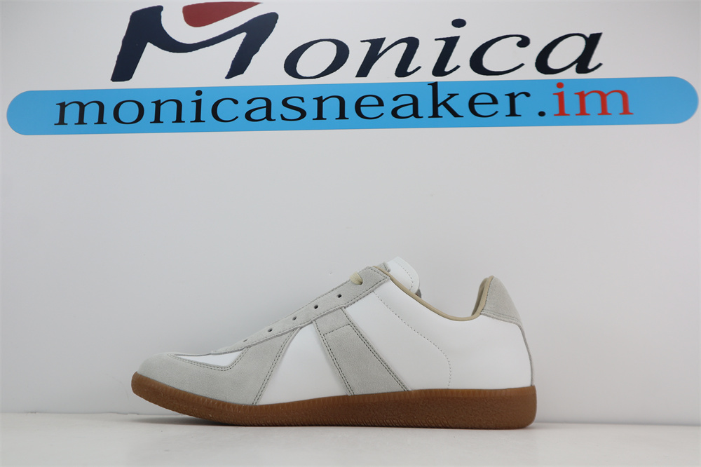 MAISON MARGIELA REPLICA LOW TOP CALF SKIN WHITE/GREY MAISON MARGIELA REPLICA LOW TOP CALF SKIN WHITE/GREY
