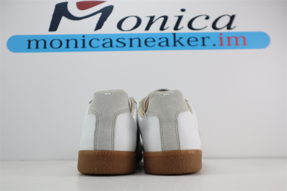 MAISON MARGIELA REPLICA LOW TOP CALF SKIN WHITE/GREY MAISON MARGIELA REPLICA LOW TOP CALF SKIN WHITE/GREY