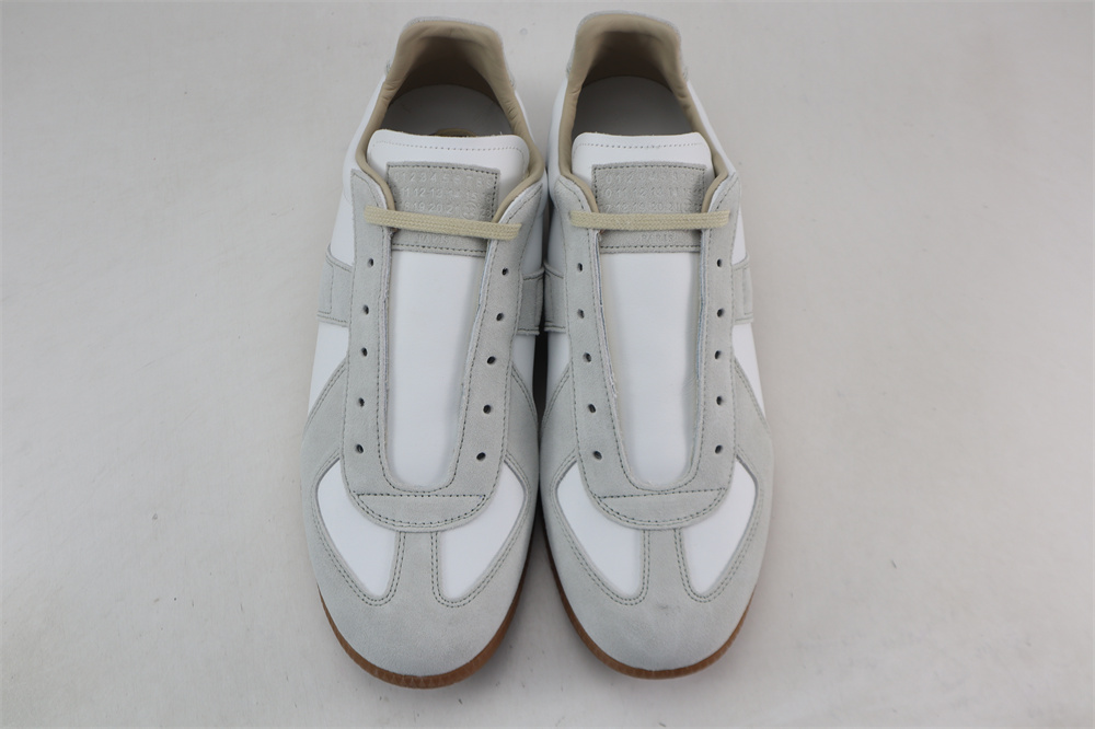 MAISON MARGIELA REPLICA LOW TOP CALF SKIN WHITE/GREY MAISON MARGIELA REPLICA LOW TOP CALF SKIN WHITE/GREY