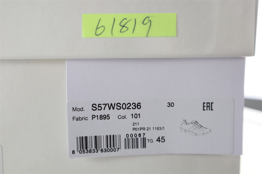 MAISON MARGIELA REPLICA LOW TOP CALF SKIN WHITE/GREY MAISON MARGIELA REPLICA LOW TOP CALF SKIN WHITE/GREY